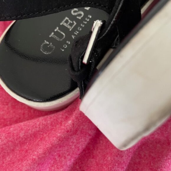 Guess Women’s Black Sandals with ankle straps Size 7 - Picture 2 of 9